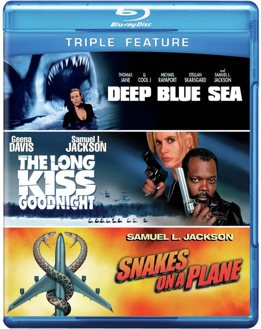 Deep Blue Sea / Long Kiss Goodnight, The / Snakes on a Plane (MOD) (BluRay MOVIE)