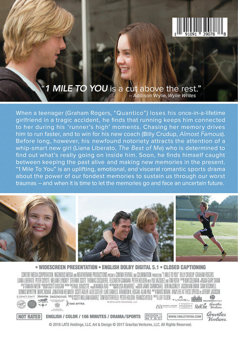 1 Mile To You (MOD) (DVD Movie) - back cover art