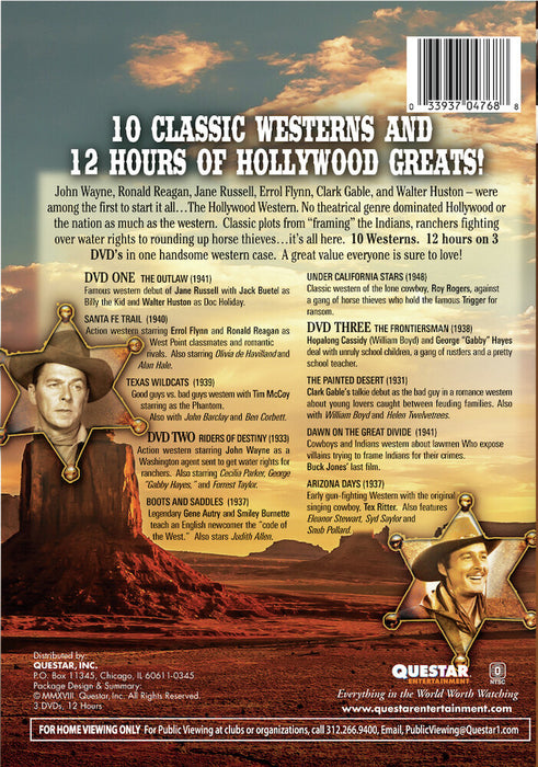 10 Unforgettable Westerns 3 pk. (MOD) (DVD Movie) - back cover art