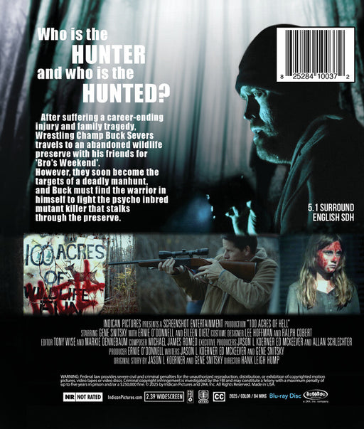 100 Acres of Hell (MOD) (BluRay Movie) - back cover art
