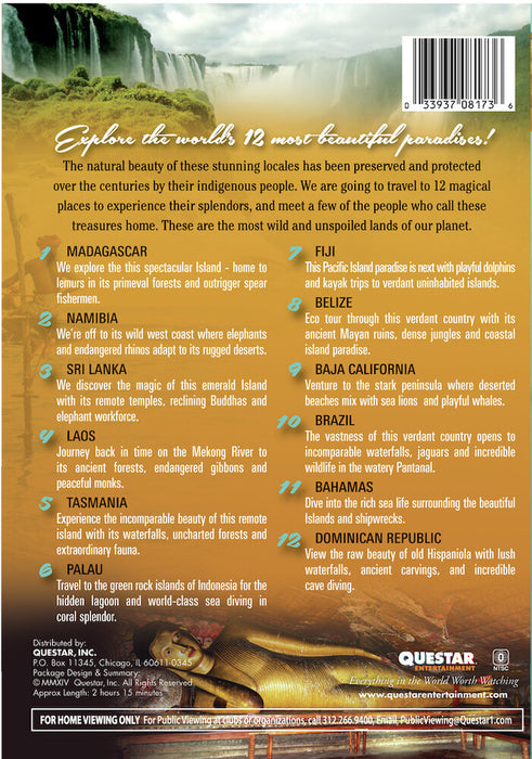 12 Exotic Destinations (MOD) (DVD Movie) - back cover art