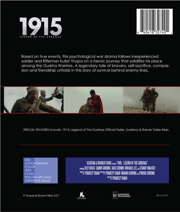 1915: Legend of The Gurkhas (MOD) (BluRay Movie) - back cover art