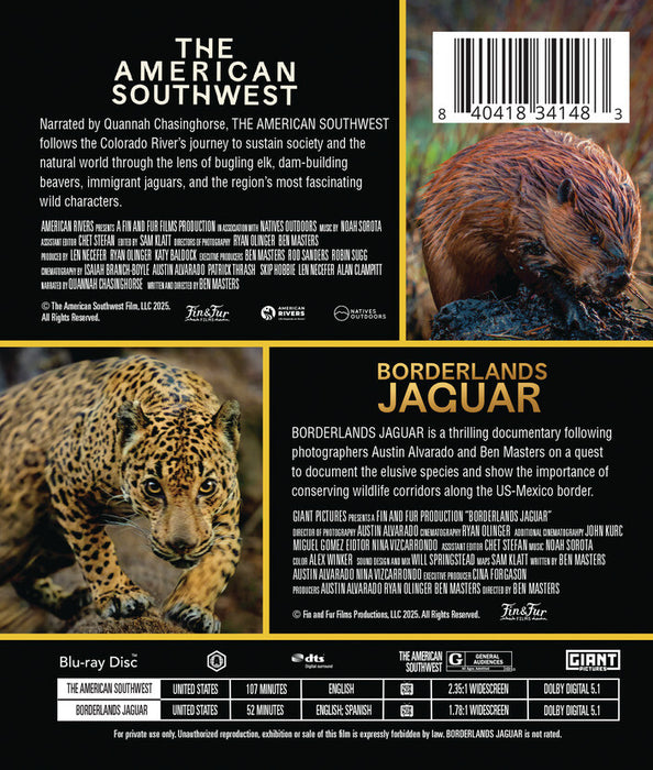 2-Movie Collection: The American Southwest & Borderlands Jaguar (MOD) (BluRay Movie) - back cover art
