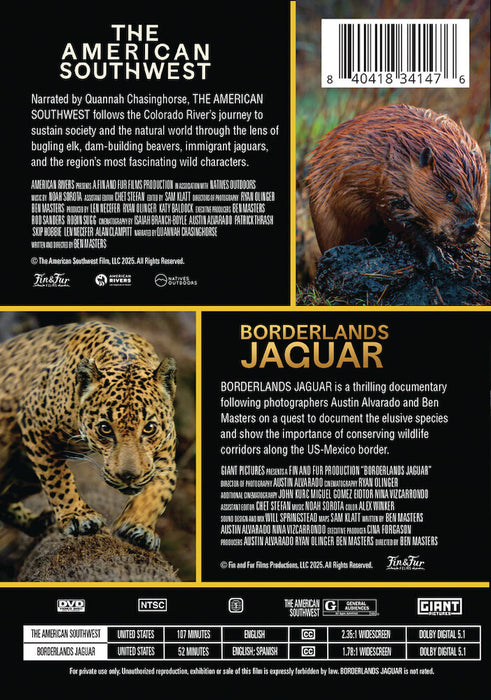 2-Movie Collection: The American Southwest & Borderlands Jaguar (MOD) (DVD Movie) - back cover art