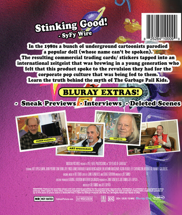 30 Years of Garbage: The Garbage Pail Kids Story (MOD) (BluRay Movie) - back cover art