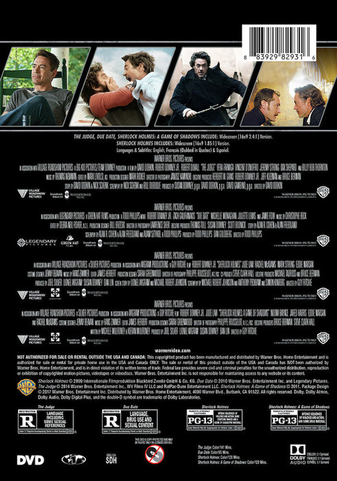 4 Film Favorites: Robert Downey JR (MOD) (DVD Movie) - back cover art