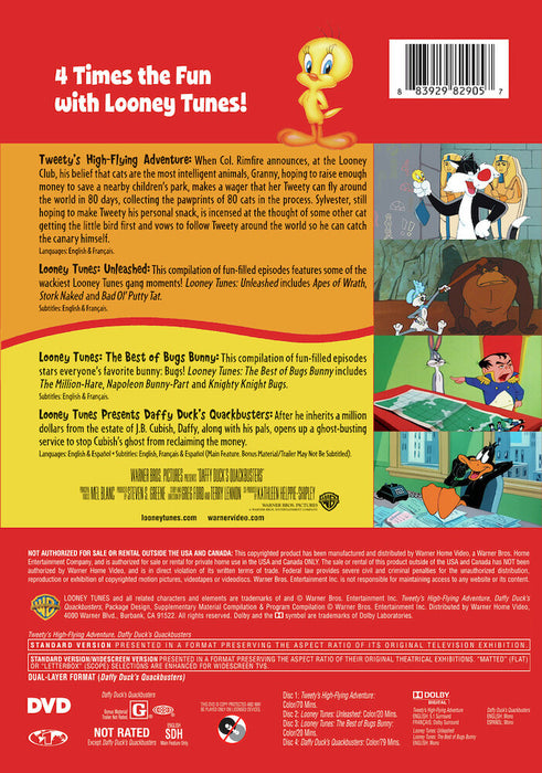 4 Kids Favorites: Looney Tunes (MOD) (DVD Movie) - back cover art