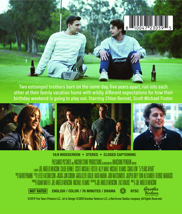 5 Years Apart (MOD) (BluRay Movie) - back cover art