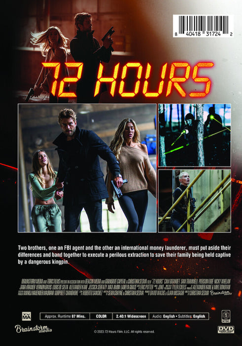 72 Hours (MOD) (DVD Movie) - back cover art
