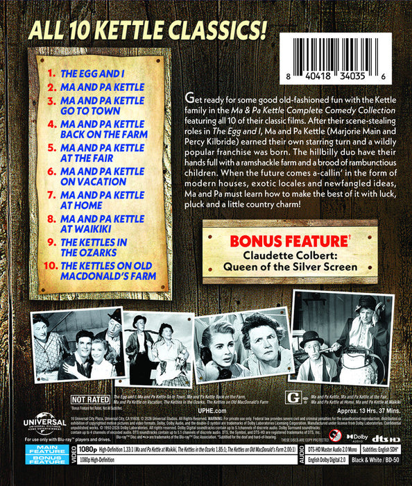Ma and Pa Kettle: Complete Comedy Collection (MOD) (BluRay MOVIE)