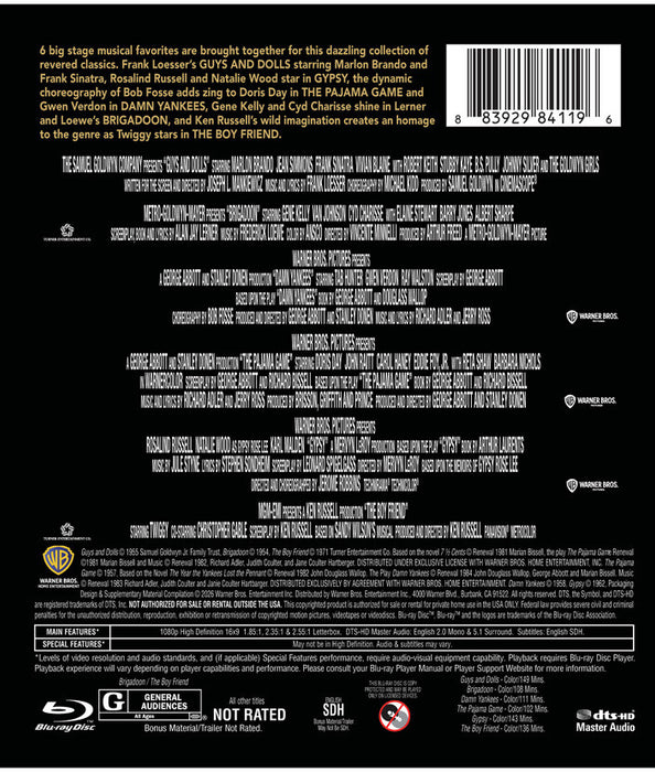 Broadway on the Big Screen-6-Film Collection (MOD) (BluRay MOVIE)