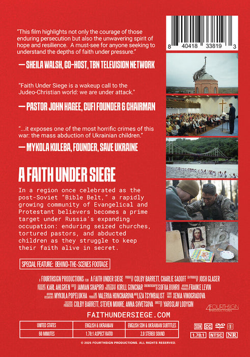A Faith Under Siege (MOD) (DVD Movie) - back cover art