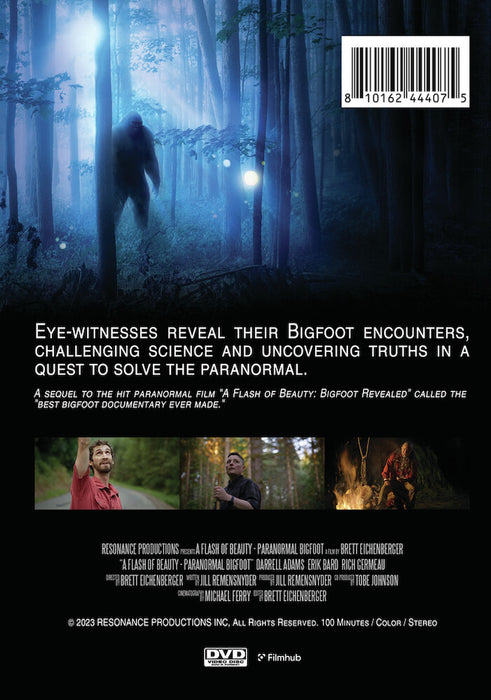 A Flash of Beauty: Paranormal Bigfoot (MOD) (DVD Movie) - back cover art