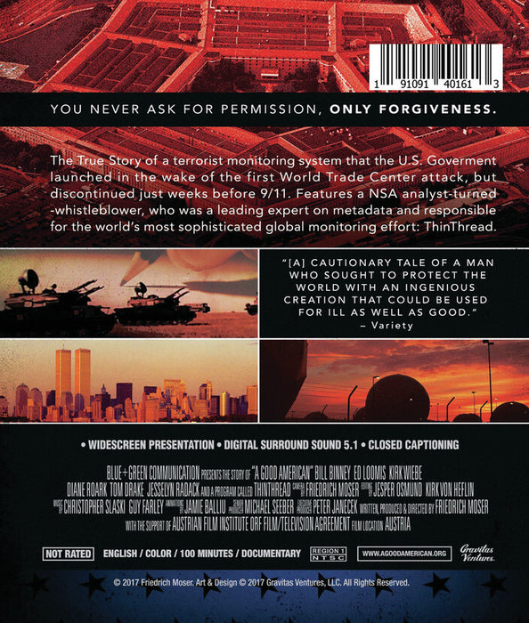 A Good American (MOD) (BluRay Movie) - back cover art