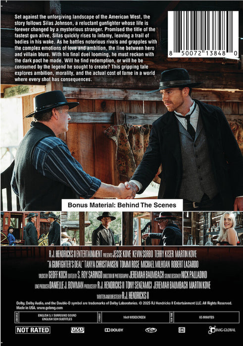 A Gunfighter's Deal (MOD) (DVD Movie) - back cover art