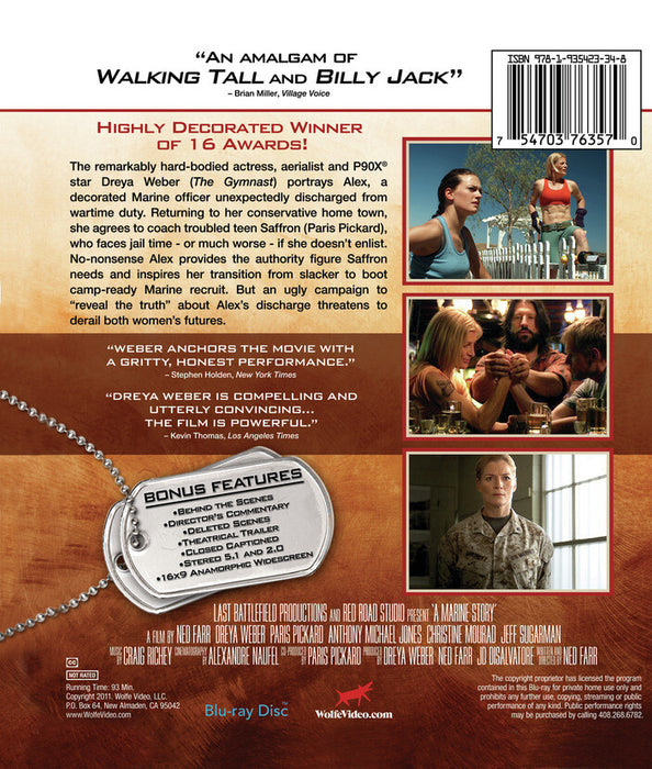 A Marine Story (MOD) (BluRay Movie) - back cover art