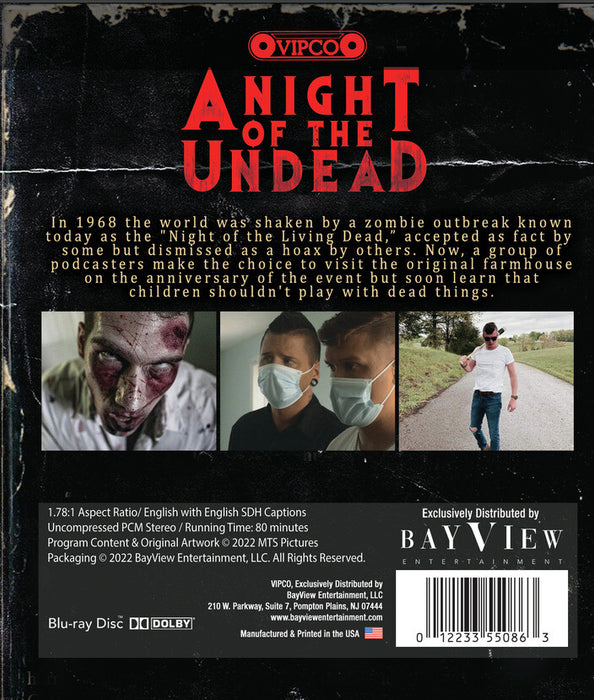 A Night of The Undead (MOD) (BluRay Movie) - back cover art