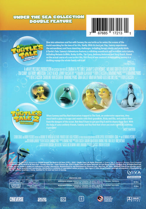 A Turtle's Tale 2-Movie Collection: Sammy's Adventure & Sammy's Escape From Paradise (MOD) (DVD Movie) - back cover art