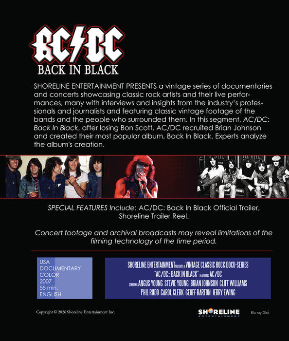 AC/DC: Back In Black (MOD) (BluRay Movie) - back cover art