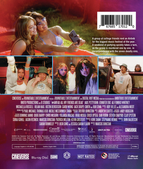 #AMFAD: All My Friends Are Dead (MOD) (BluRay Movie) - back cover art