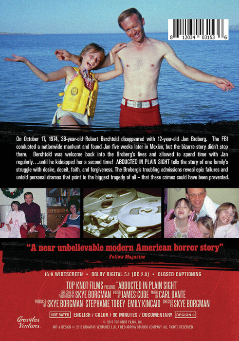 Abducted in Plain Sight (MOD) (DVD Movie) - back cover art