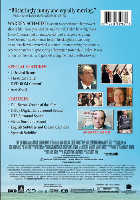 About Schmidt (MOD) (DVD Movie) - back cover art