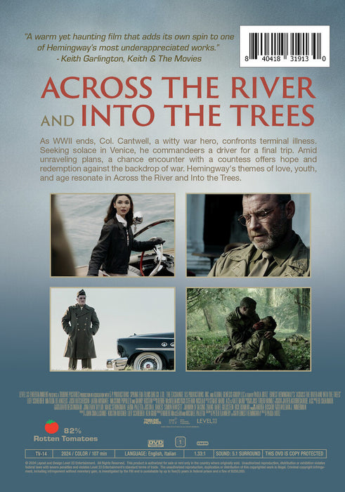 Across The River and Into The Trees (MOD) (DVD Movie) - back cover art