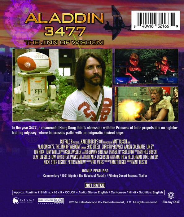 Aladdin 3477: The Jinn of Wisdom (MOD) (BluRay Movie) - back cover art