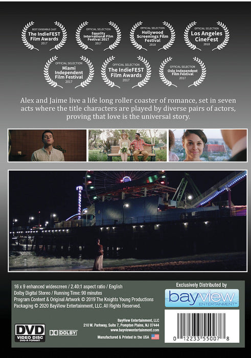 Alex & Jaime (MOD) (DVD Movie) - back cover art