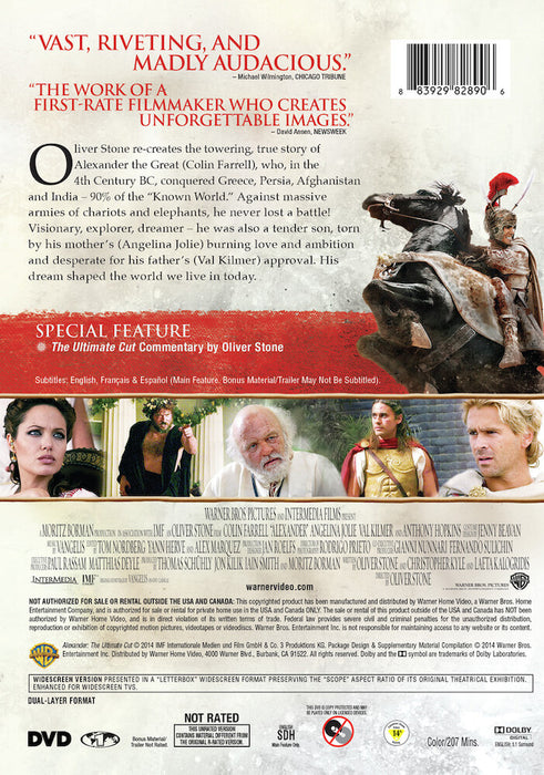 Alexander: The Ultimate Cut (MOD) (DVD Movie) - back cover art