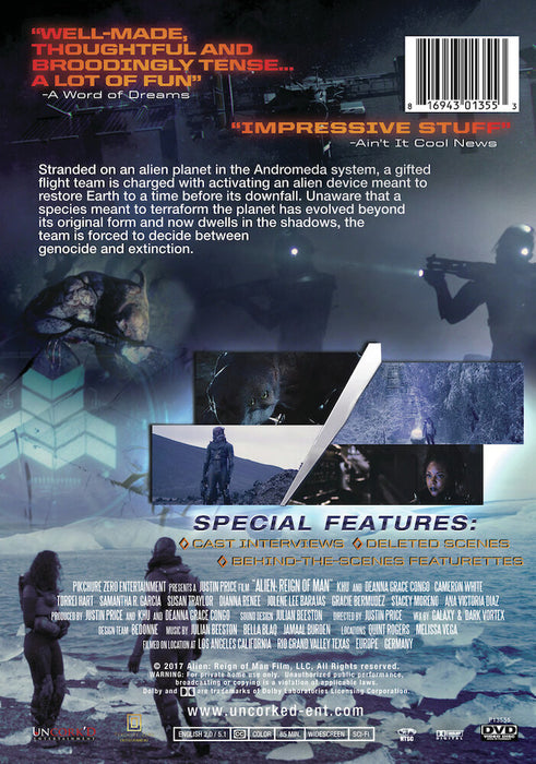 Alien - Reign Of Man (MOD) (DVD Movie) - back cover art