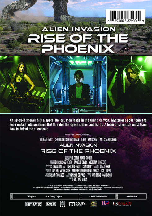 Alien Invasion: Rise of the Phoenix (MOD) (DVD Movie) - back cover art