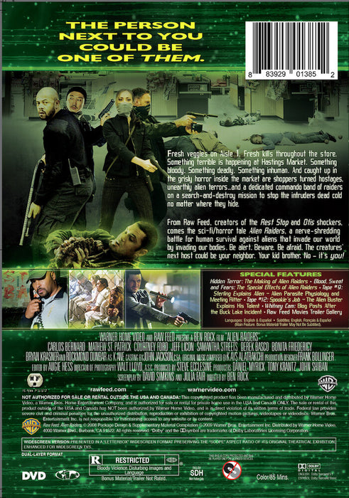 Alien Raiders (MOD) (DVD Movie) - back cover art