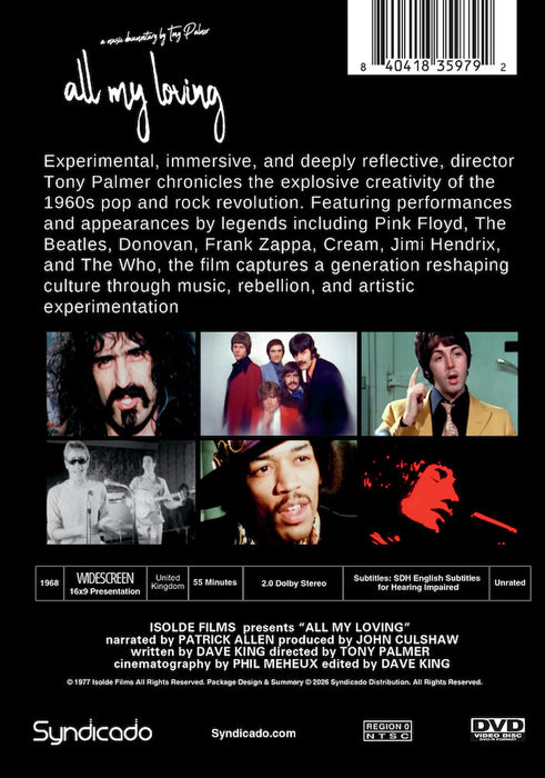 All My Loving (INSTITUTION COPY with limited public performance rights) (MOD) (DVD Movie) - back cover art