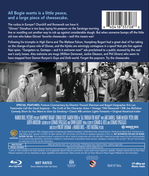 All Through the Night (MOD) (4K Movie) - back cover art