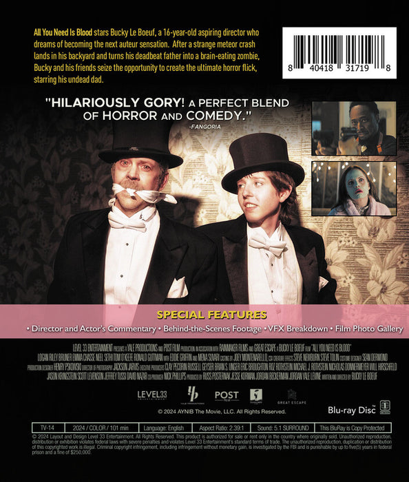 All You Need Is Blood (MOD) (BluRay Movie) - back cover art