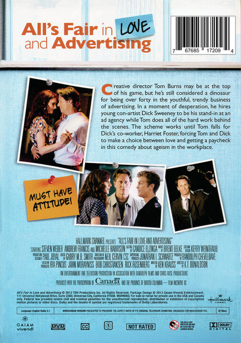 All's Fair In Love and Advertising (MOD) (DVD Movie) - back cover art