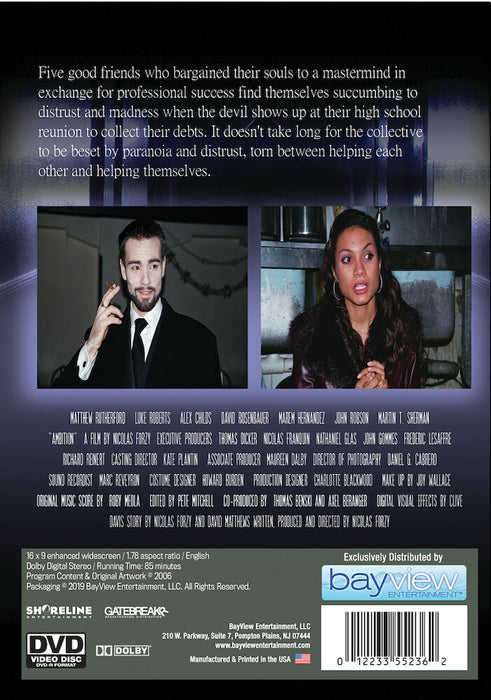 Ambition (MOD) (DVD Movie) - back cover art