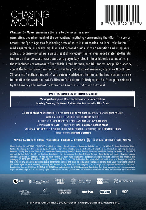 American Experience: Chasing the Moon (MOD) (DVD Movie) - back cover art