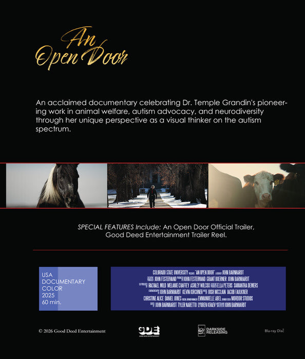 An Open Door: Temple Grandin (MOD) (BluRay Movie) - back cover art