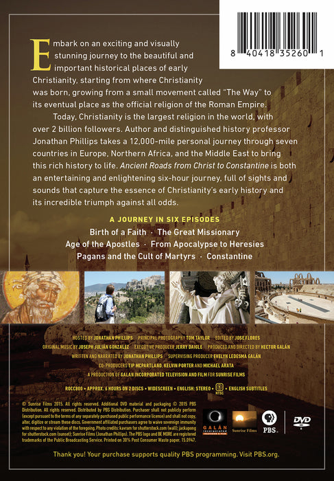 Ancient Roads from Christ to Constantine (MOD) (DVD Movie) - back cover art
