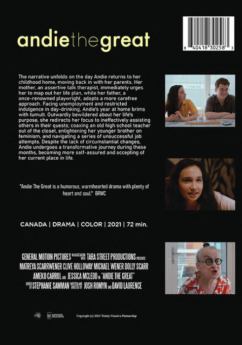 Andie the Great (MOD) (DVD Movie) - back cover art