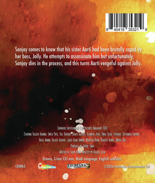 Angaaray 1986 (MOD) (BluRay Movie) - back cover art