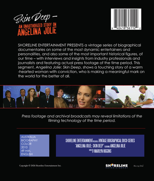 Angelina Jolie: Skin Deep (MOD) (BluRay Movie) - back cover art