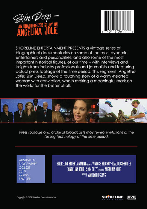 Angelina Jolie: Skin Deep (MOD) (DVD Movie) - back cover art