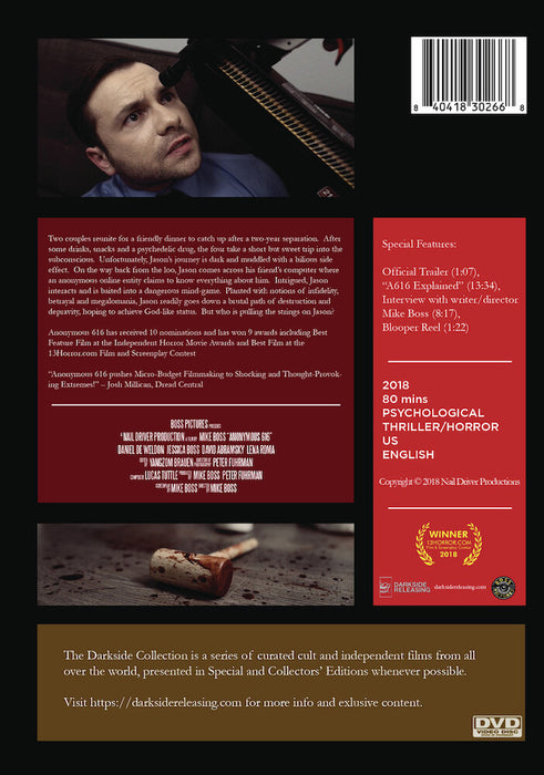 Anonymous 616 (MOD) (DVD Movie) - back cover art