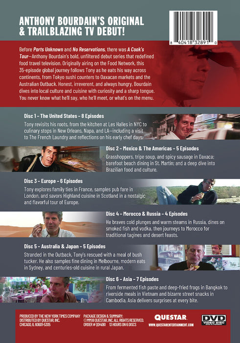 Anthony Bourdain: A Cook's Tour (MOD) (DVD Movie) - back cover art