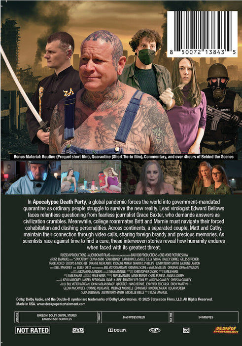 Apocalypse Death Party (MOD) (DVD Movie) - back cover art