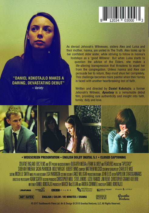 Apostasy (MOD) (DVD Movie) - back cover art