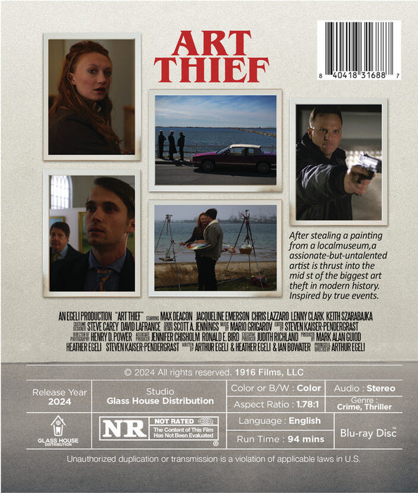 Art Thief (MOD) (BluRay Movie) - back cover art